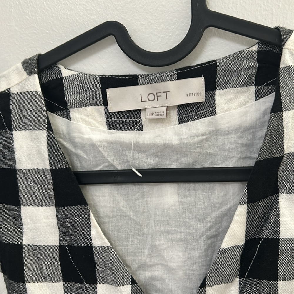 Like New Loft Plaid Mini Dress -00P - Picture 2 of 4